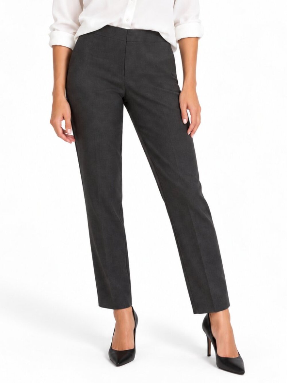 J.McLaughlin Gray Wool Blend Tailored Straight Leg Dress Pants Size 6